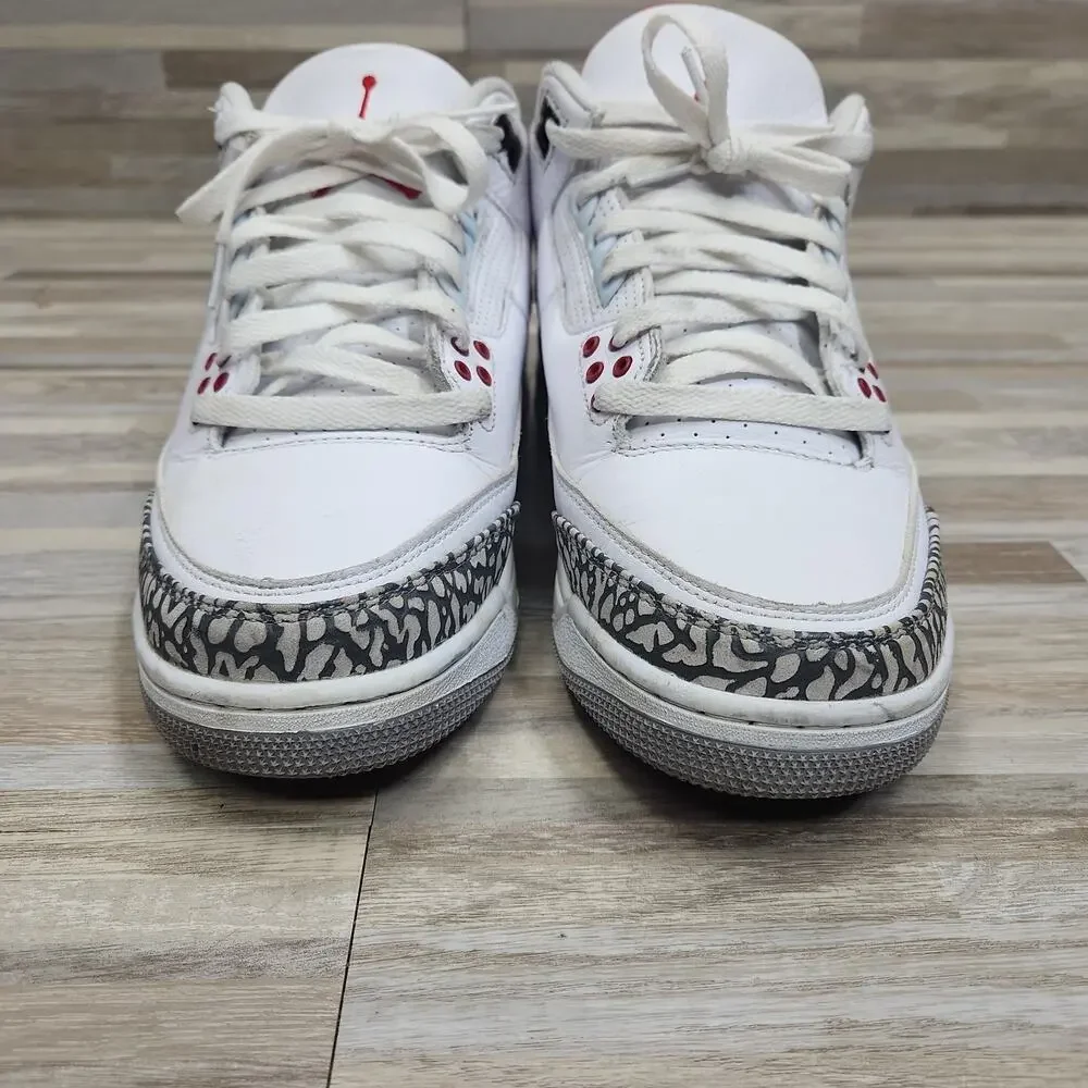 Air Jordan 3 Retro Hall of Fame Katrina White Red - Mens Size 10.5
